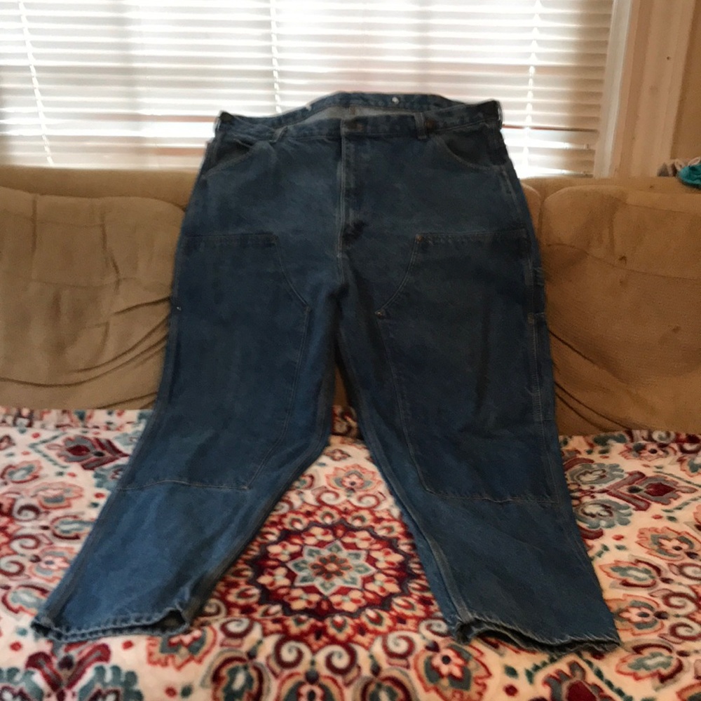 Key denim cargo work pants